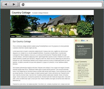 Country Cottage - PromoteMyPlace Example Website