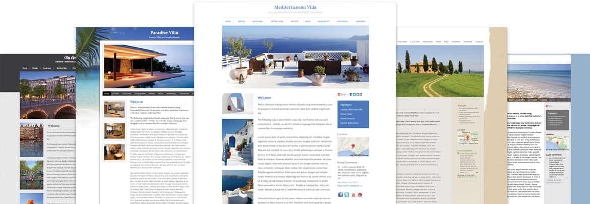 Holiday Rental Website  Design for Cottages Villas 